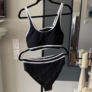 Black and White Bikini Set